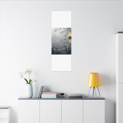 Water Ripple Sumi E Canvas Art | Calm Zen Art