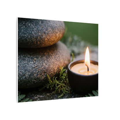 Warm River Stones Canvas Art - Japanese Pattern Japandi