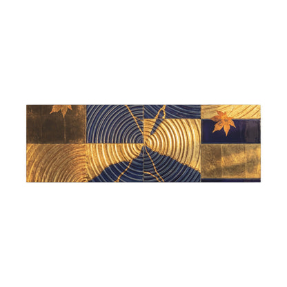 Autumn Water Ripple Crackle Gold Canvas Art | Artful Decor