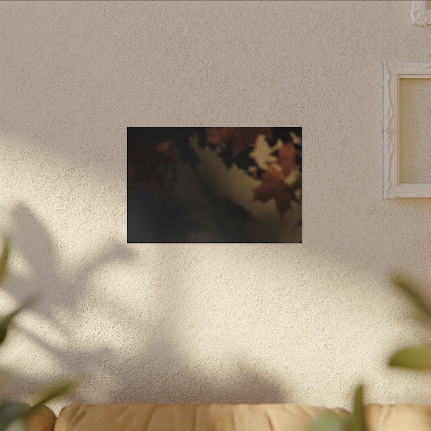 Shadow Play Canvas Art | Autumn Dark Japandi Moody Minimal Art