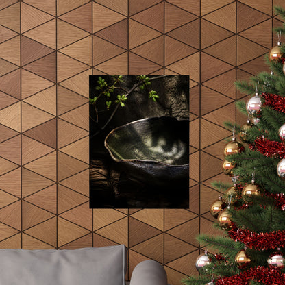 Dappled Ceramic Bowl Wall Art Print - Dark Japandi Fukinsei