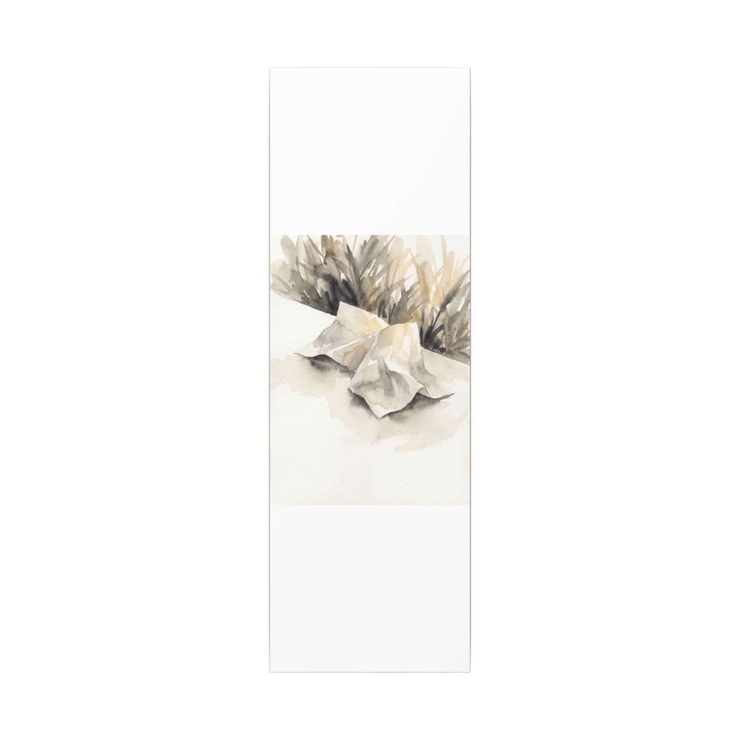 Paper Fold Watercolor Canvas Art | Warm Japandi Art