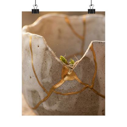 Broken Pottery Wall Art Print | Spring Japandi Minimal Line Art
