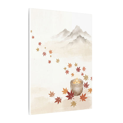 Earthy Mountain Mist Canvas Art - Japanese Pattern Japandi