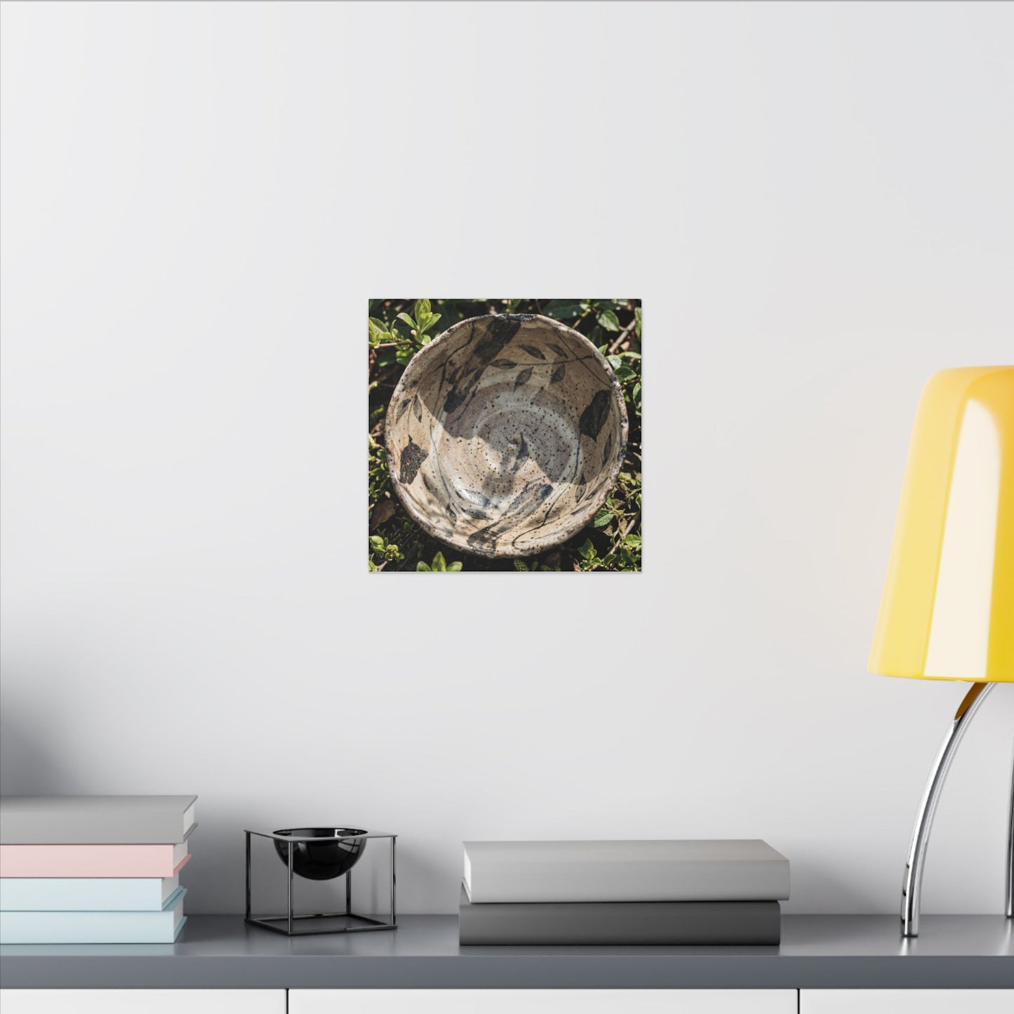 Elegant Ceramic Bowl Canvas Art - Japanese Pattern Japandi