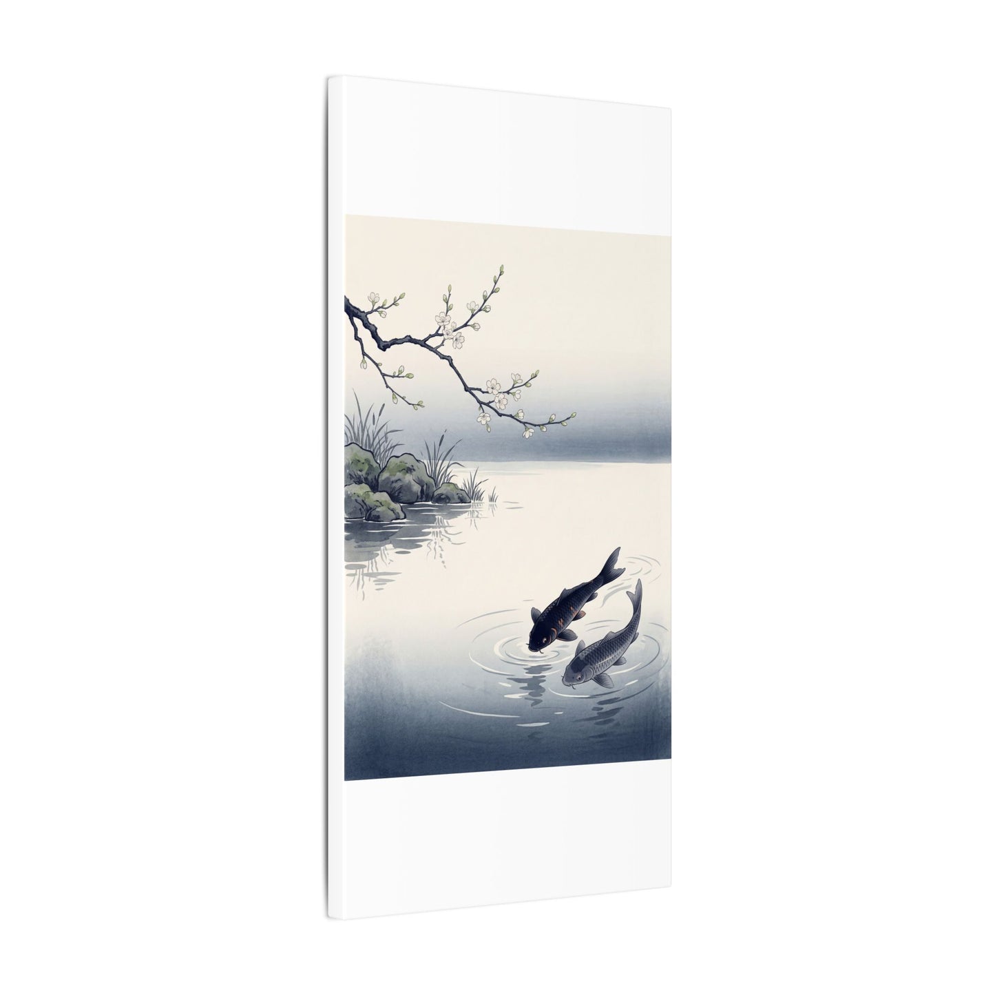 Ma Koi Pond Canvas Art - Zen Ukiyo E Inspired