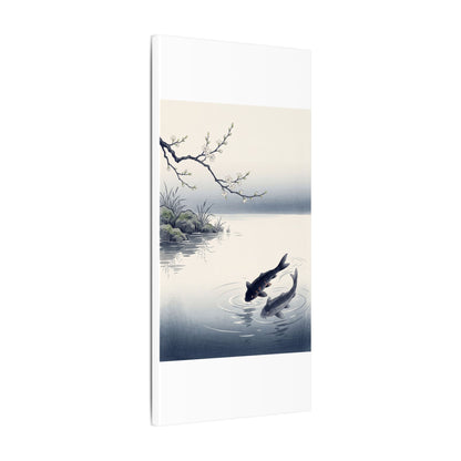 Ma Koi Pond Canvas Art - Zen Ukiyo E Inspired