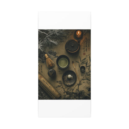 Tea Ceremony Canvas Art | Winter Zen Ukiyo E Inspired Art