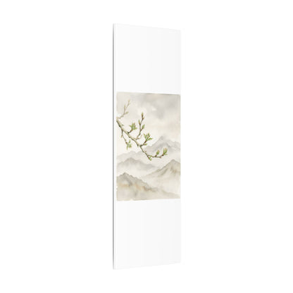 Spring Mountain Mist Watercolor Canvas Art | Cozy Decor