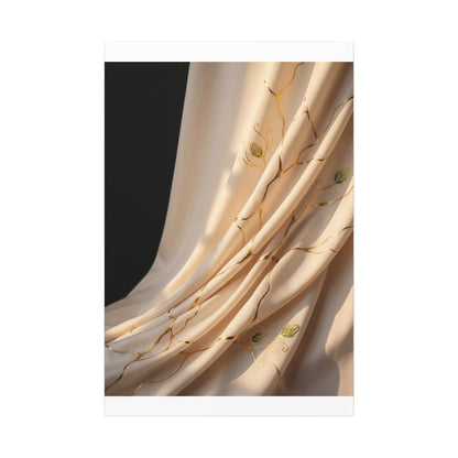 Golden Hour Silk Drape Canvas Art - Kintsugi Fukinsei