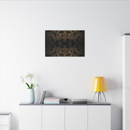 Golden Hour Shadow Play Canvas Art - Dark Japandi Seijaku