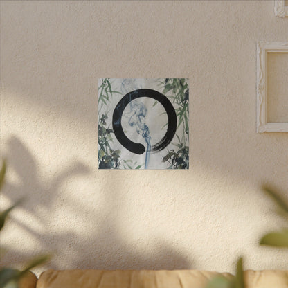 Zen Incense Smoke in Moonlight | Enso Canvas Art