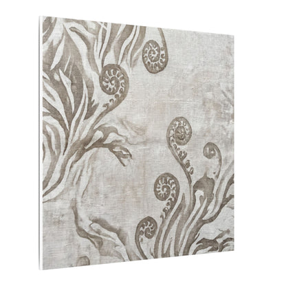 Japandi Fern Unfurling in Overcast | Japanese Pattern Canvas Art