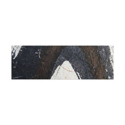 Moody Ink Brushstroke Canvas Art - Moody Minimal Dark Japandi