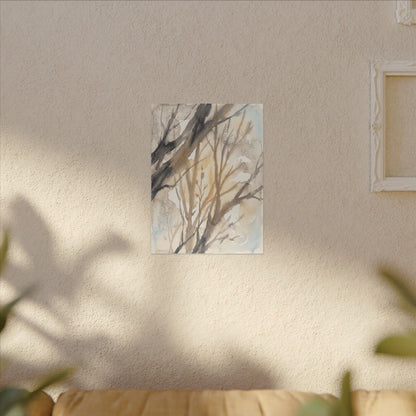Ma Shadow Play Canvas Art - Japandi Watercolor