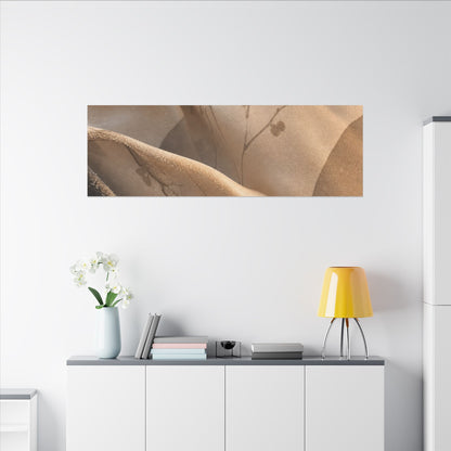 Japandi Silk Drape in Golden Hour | Japanese Pattern Canvas Art