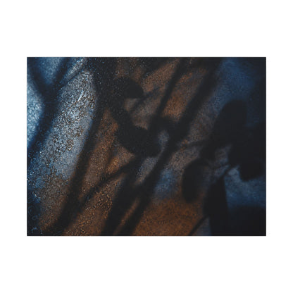 Moonlight Shadow Play Canvas Art - Dark Japandi Ma