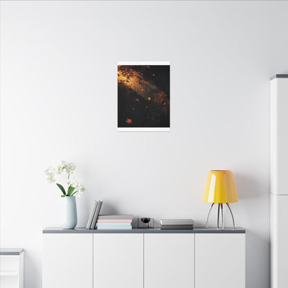 Dark Japandi Rust Patina in Golden Hour | Shadow Zen Canvas Art