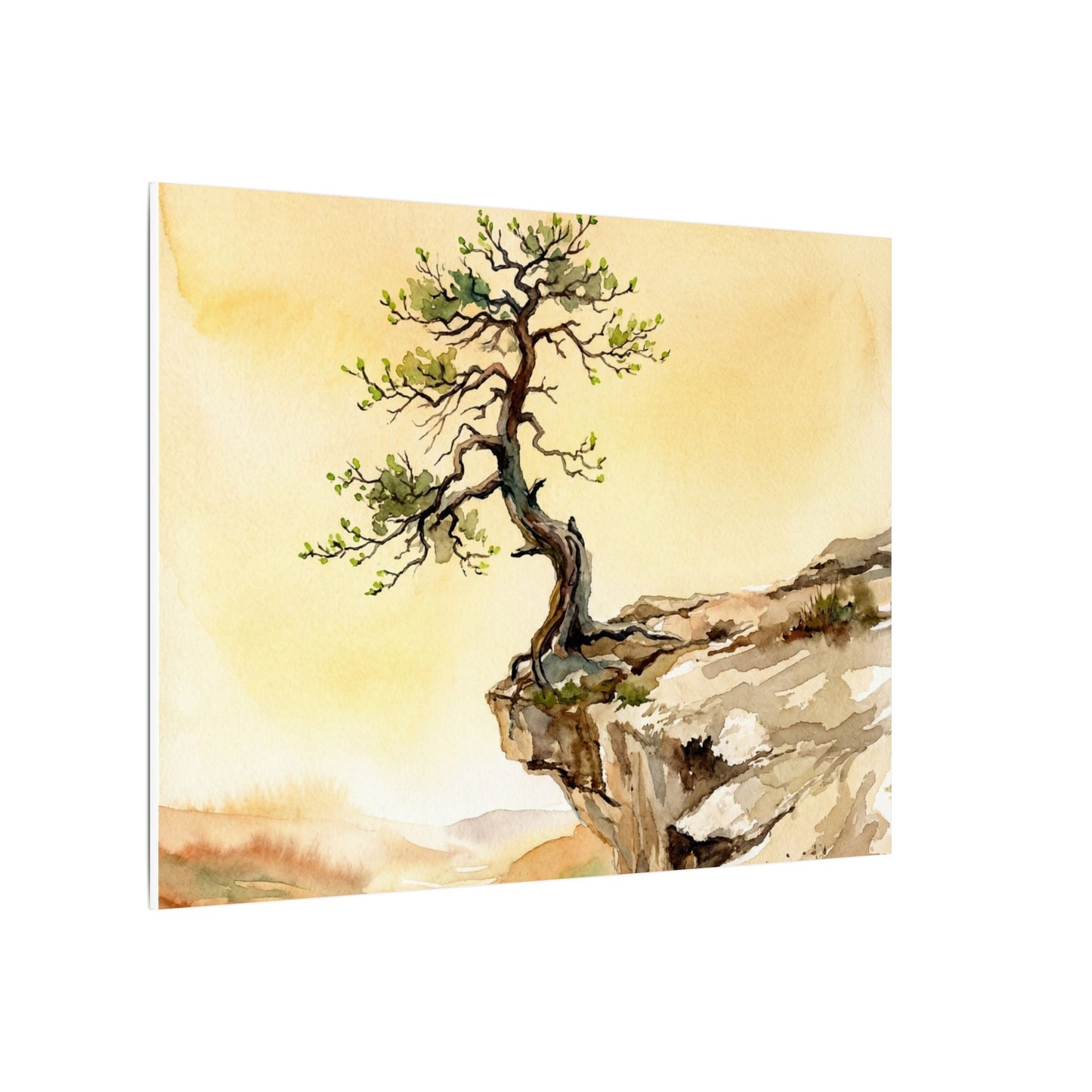 Golden Hour Pine Tree Canvas Art - Japandi Fukinsei