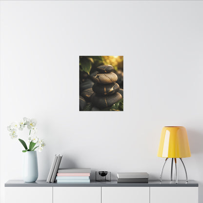 Summer River Stones Broken Beauty Canvas Art | Healing Decor