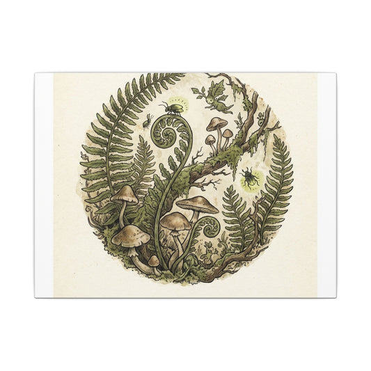 Cottagecore Botanical Canvas Art Art Print