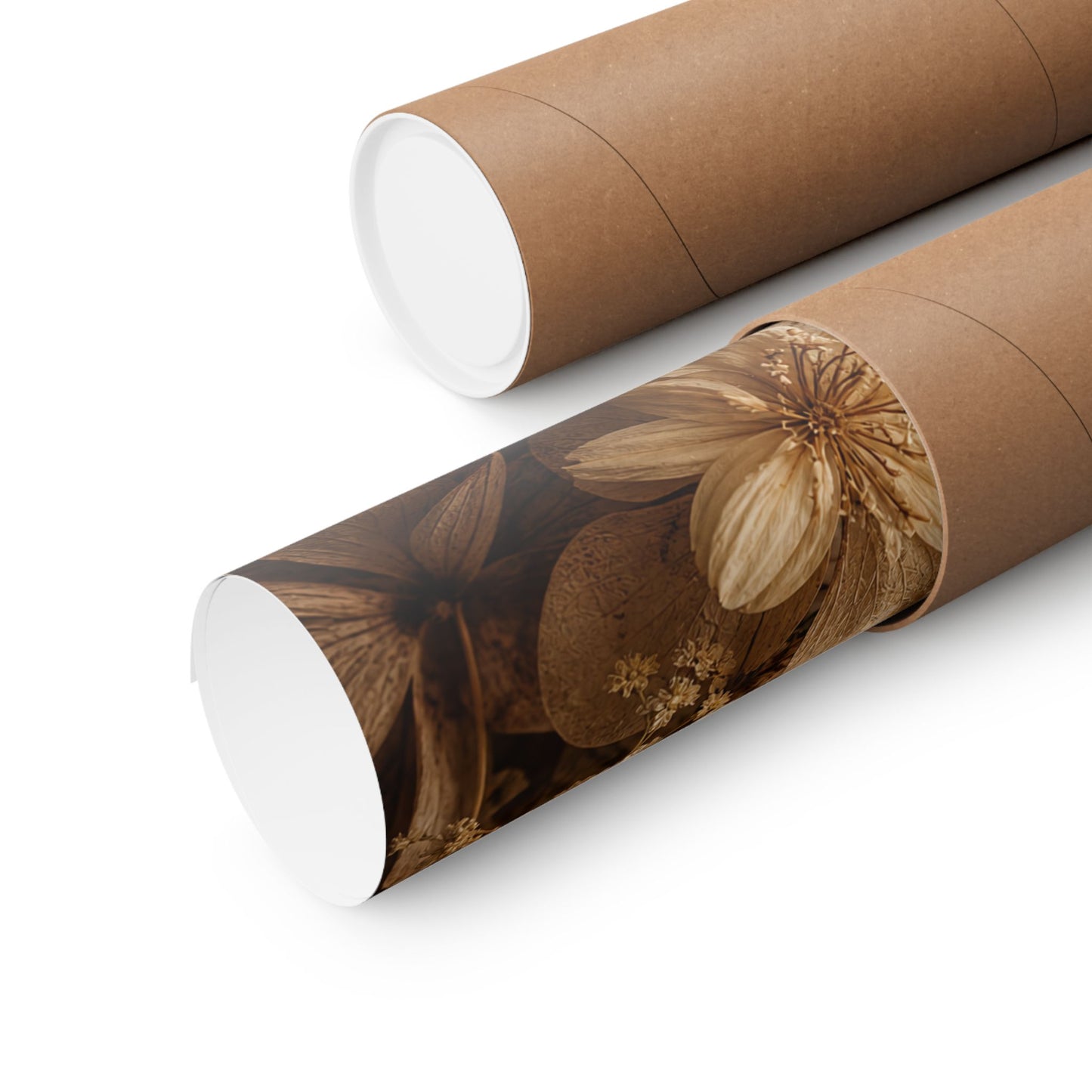 Candlelight Dried Flowers Wall Art Print - Japandi Fukinsei