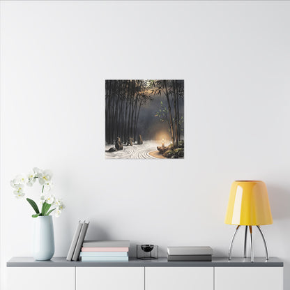 Tranquil Bamboo Grove Canvas Art - Karesansui Zen