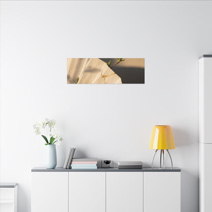 Paper Fold Gold Vein Canvas Art | Healing Kintsugi Art