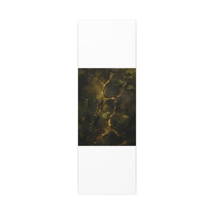 Shibui Cracked Earth Canvas Art - Dark Japandi Dark Texture