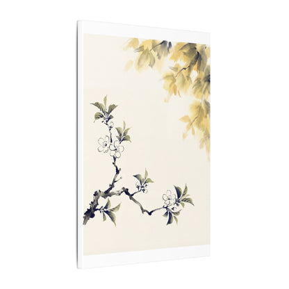 Kanso Cherry Blossom Canvas Art - Zen Sumi E