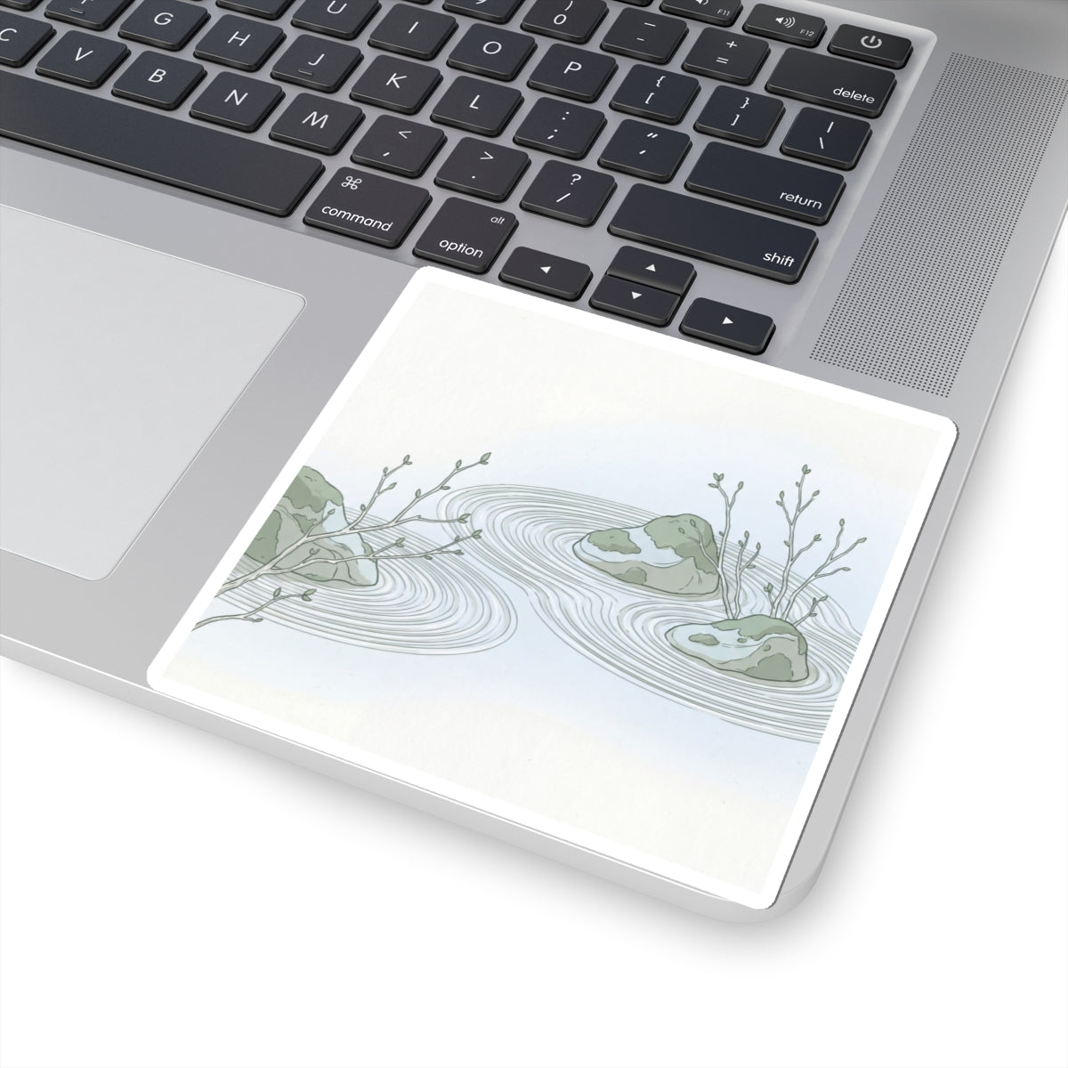 Ma Rock Garden Sticker - Japandi Minimal Line