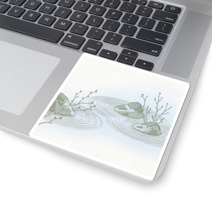 Ma Rock Garden Sticker - Japandi Minimal Line