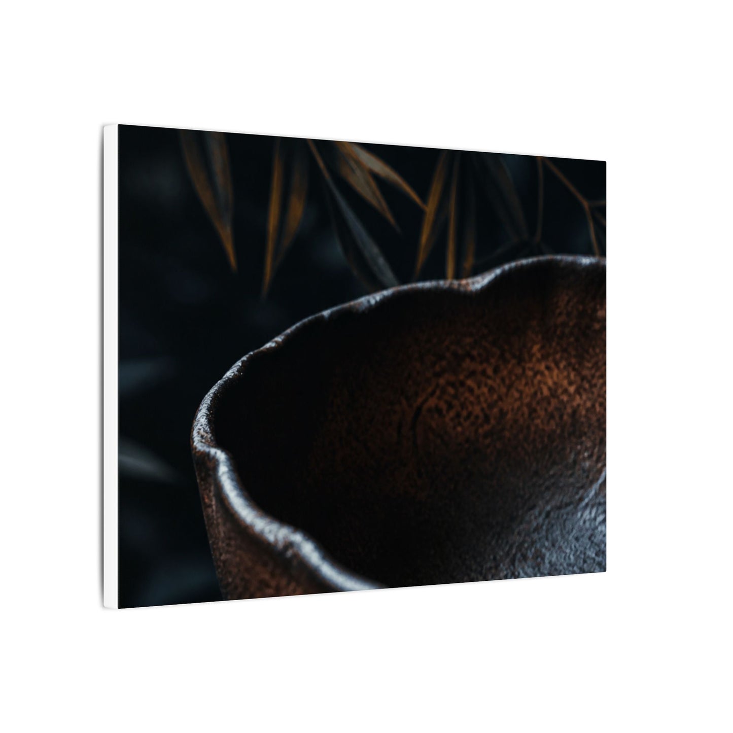 Luxurious Ceramic Bowl Canvas Art - Shadow Zen Dark Japandi