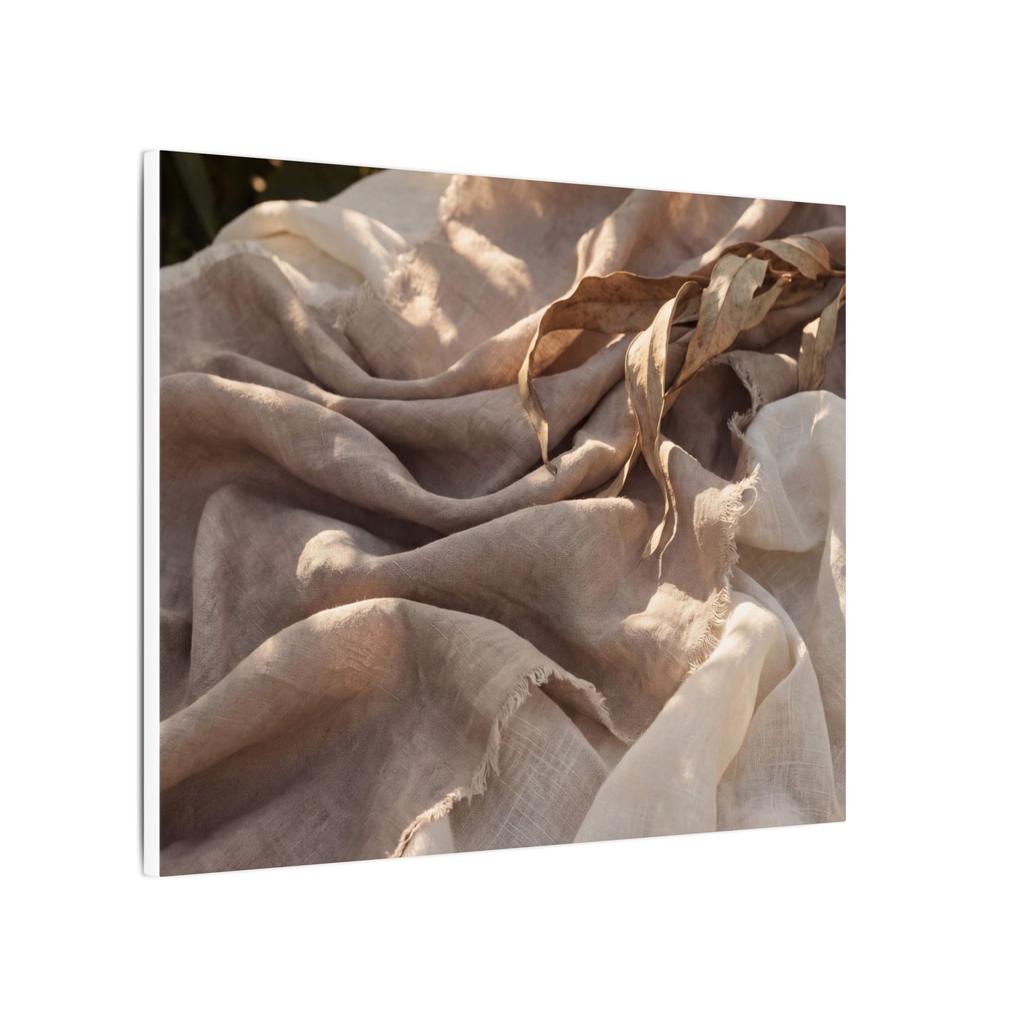 Silk Drape Summer Canvas Art | Japandi Neutral Design