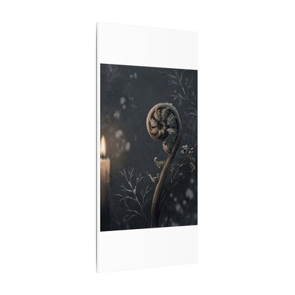 Candlelight Fern Unfurling Canvas Art - Japandi Ma
