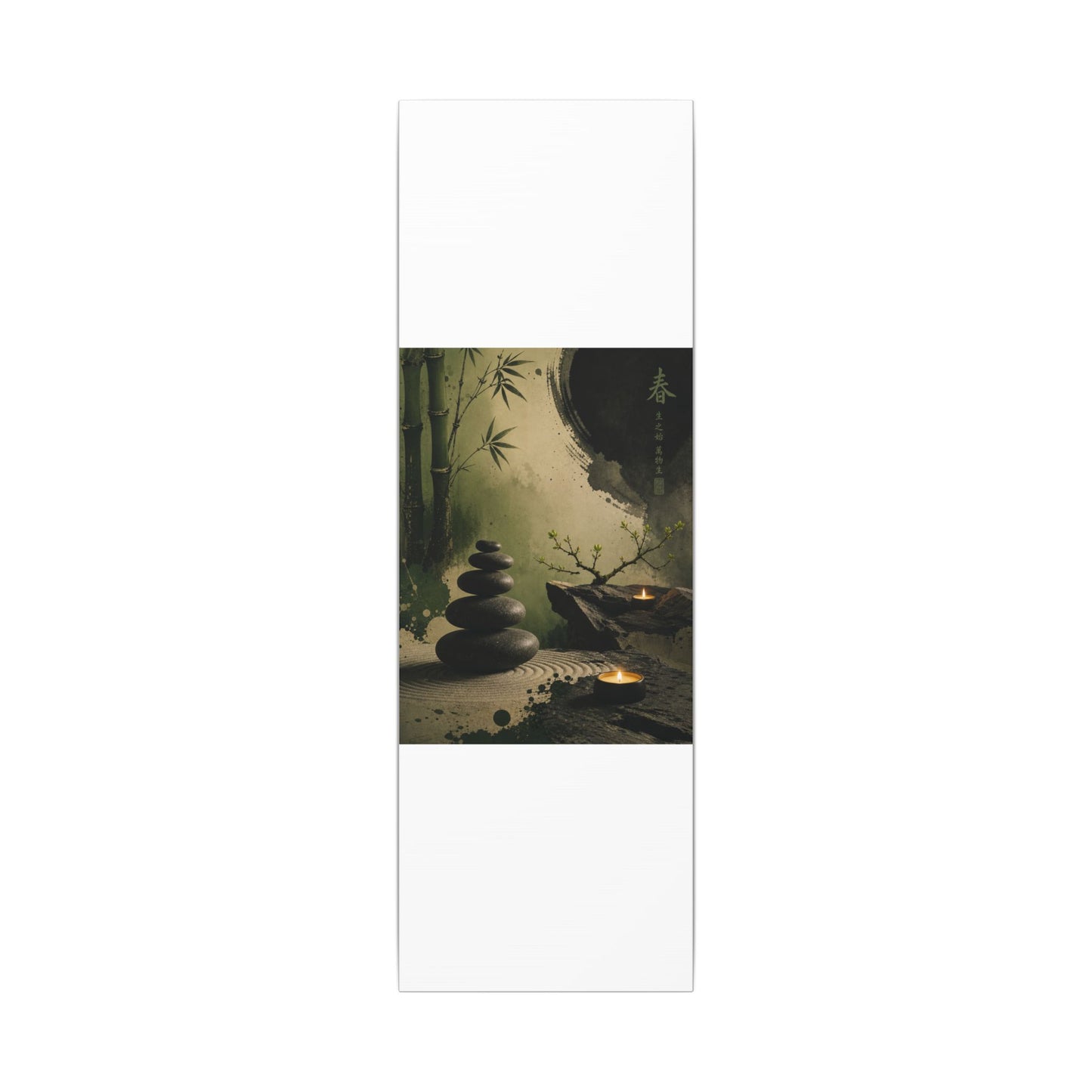 River Stones Spring Canvas Art | Zen Contemplative Design