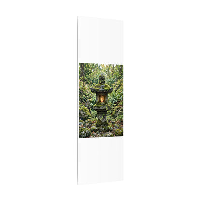 Neutral Stone Lantern Canvas Art - Japanese Pattern Japandi