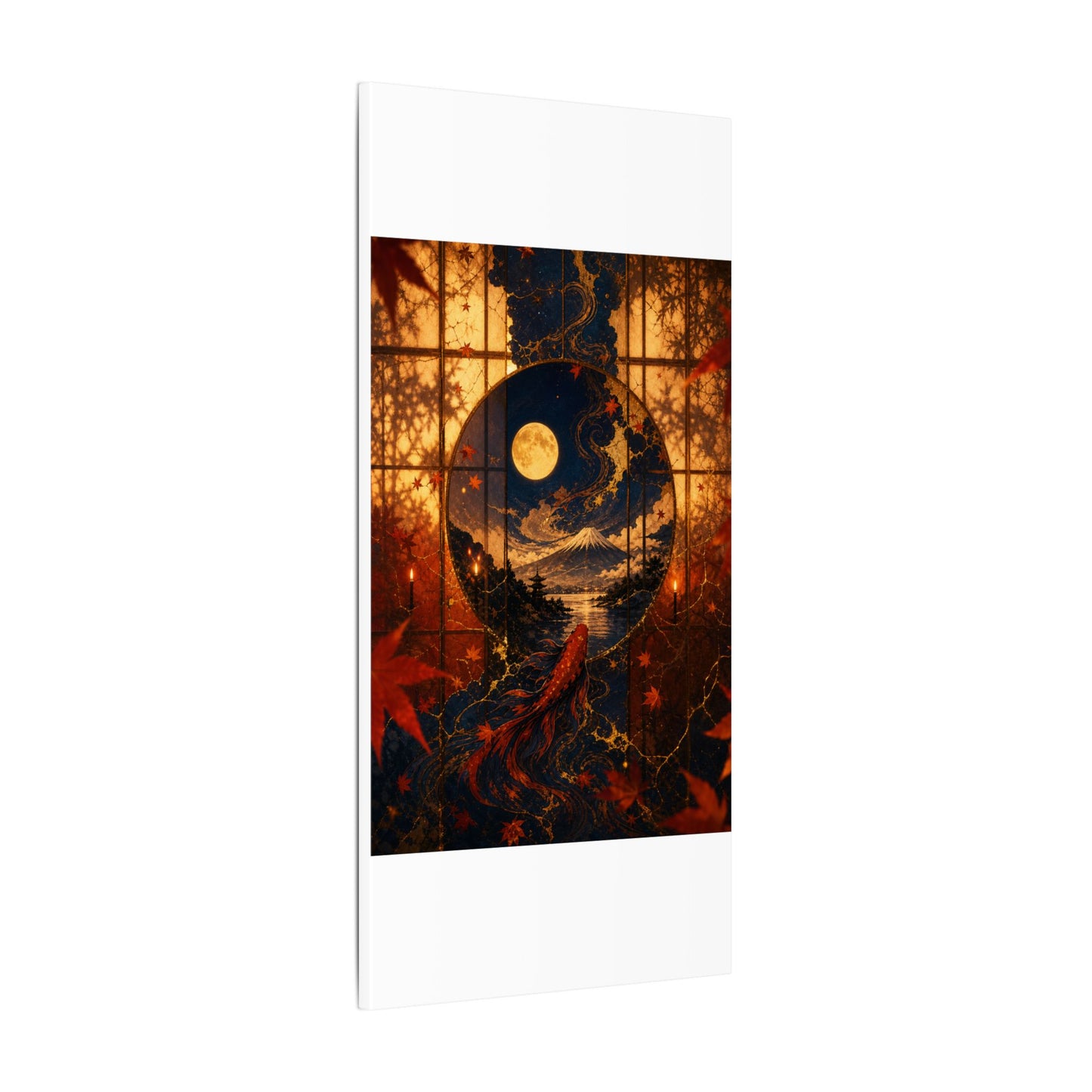 Beautiful Shoji Screen Canvas Art - Gold Vein Kintsugi