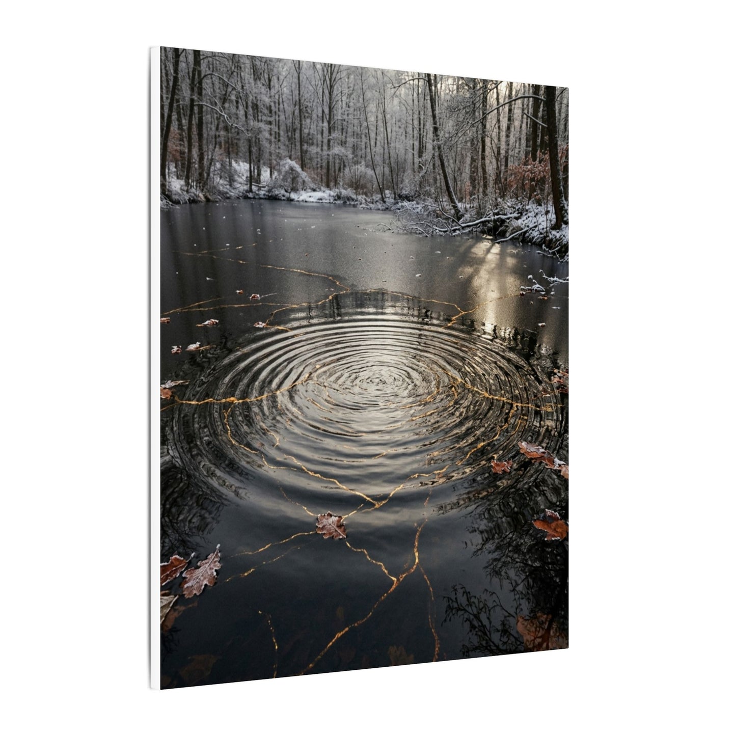 Water Ripple Broken Beauty Canvas Art | Artful Kintsugi Art