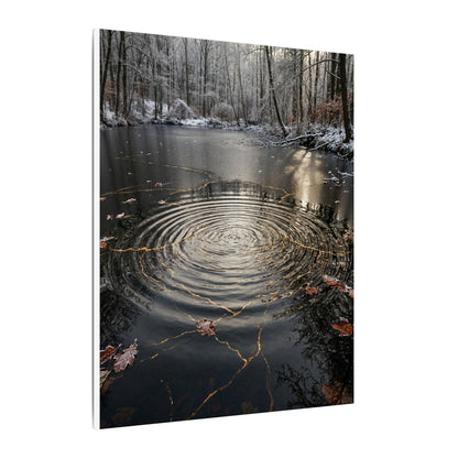 Water Ripple Broken Beauty Canvas Art | Artful Kintsugi Art