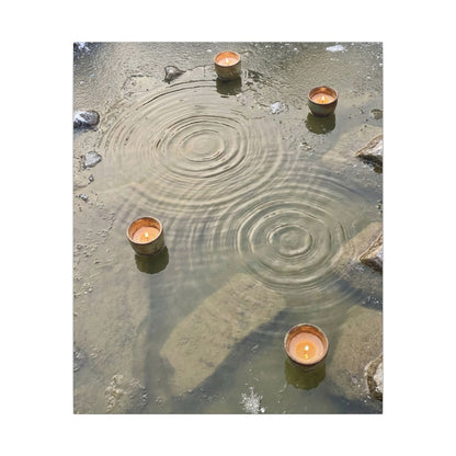 Water Ripple Canvas Art | Winter Japandi Japanese Pattern Art