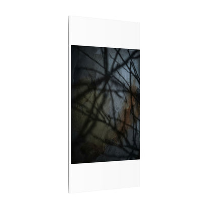 Shadow Play Dark Texture Canvas Art | Sophisticated Dark Japandi Art