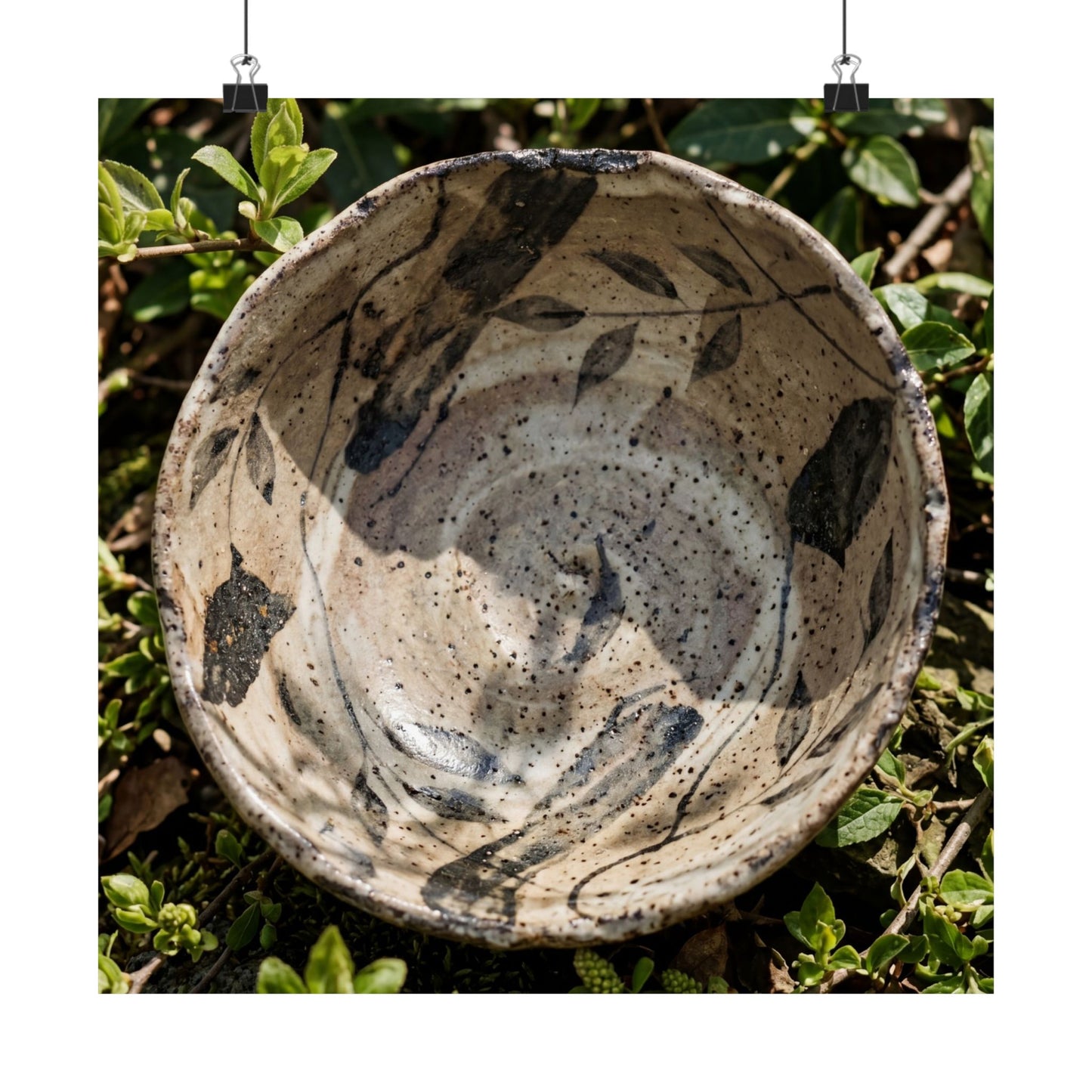 Ceramic Bowl Japanese Pattern Wall Art Print | Elegant Japandi Art