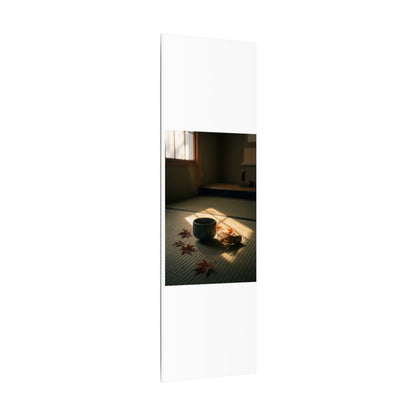Dark Japandi Tea Ceremony in Golden Hour | Moody Minimal Canvas Art