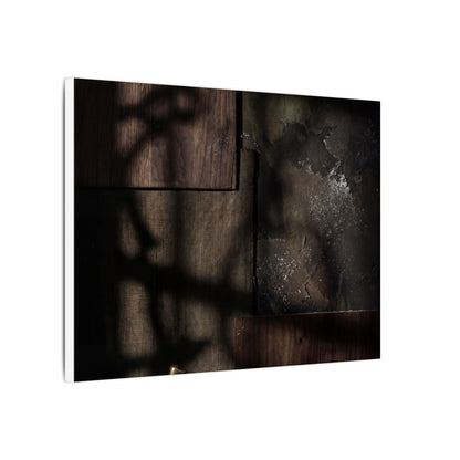 Dark Japandi Shadow Play in Candlelight | Dark Texture Canvas Art