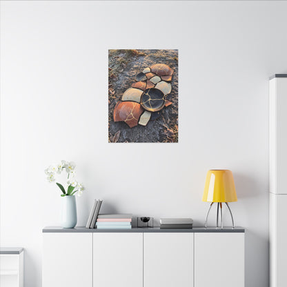 Winter Broken Pottery Gold Vein Canvas Art | Beautiful Decor