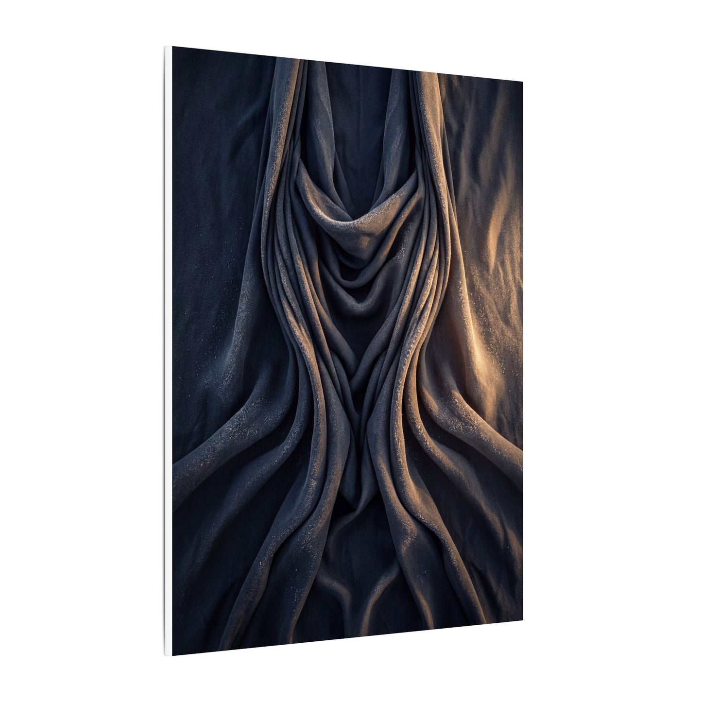 Moody Silk Drape Canvas Art - Shadow Zen Dark Japandi