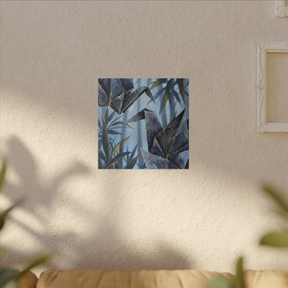 Paper Fold Canvas Art | Summer Kintsugi Crackle Gold Art
