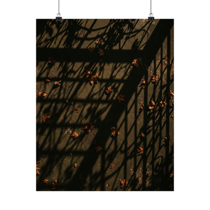 Kanso Shadow Play Wall Art Print - Dark Japandi Moody Minimal Art Print