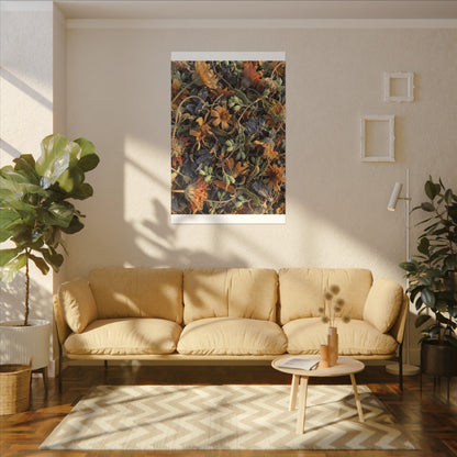 Spring Dried Flowers Japanese Pattern Canvas Art | Warm Decor